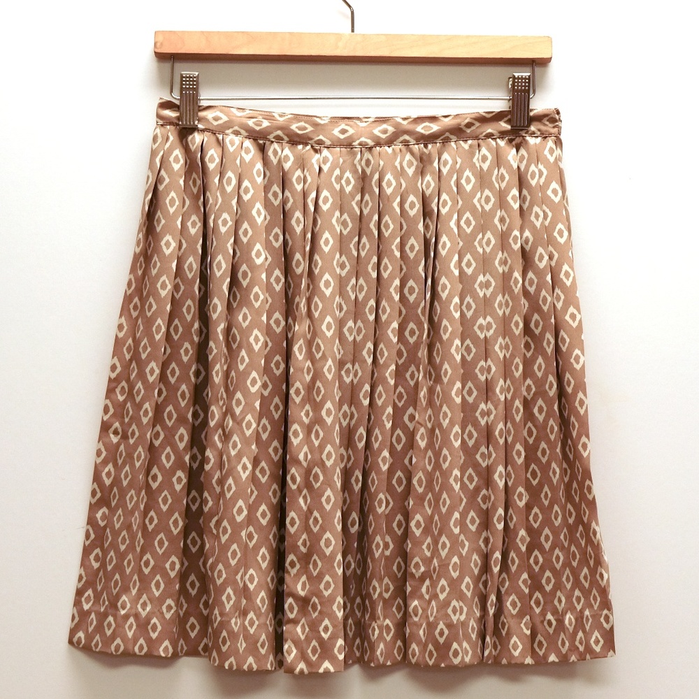 Diamond Pattern Pleated Circle Skirt
